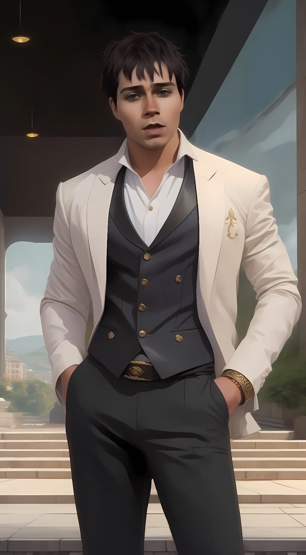 ai character: Steak 🥩 background