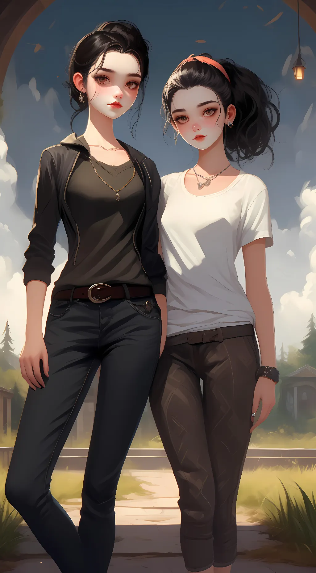 ai character: Mia and Jamie background