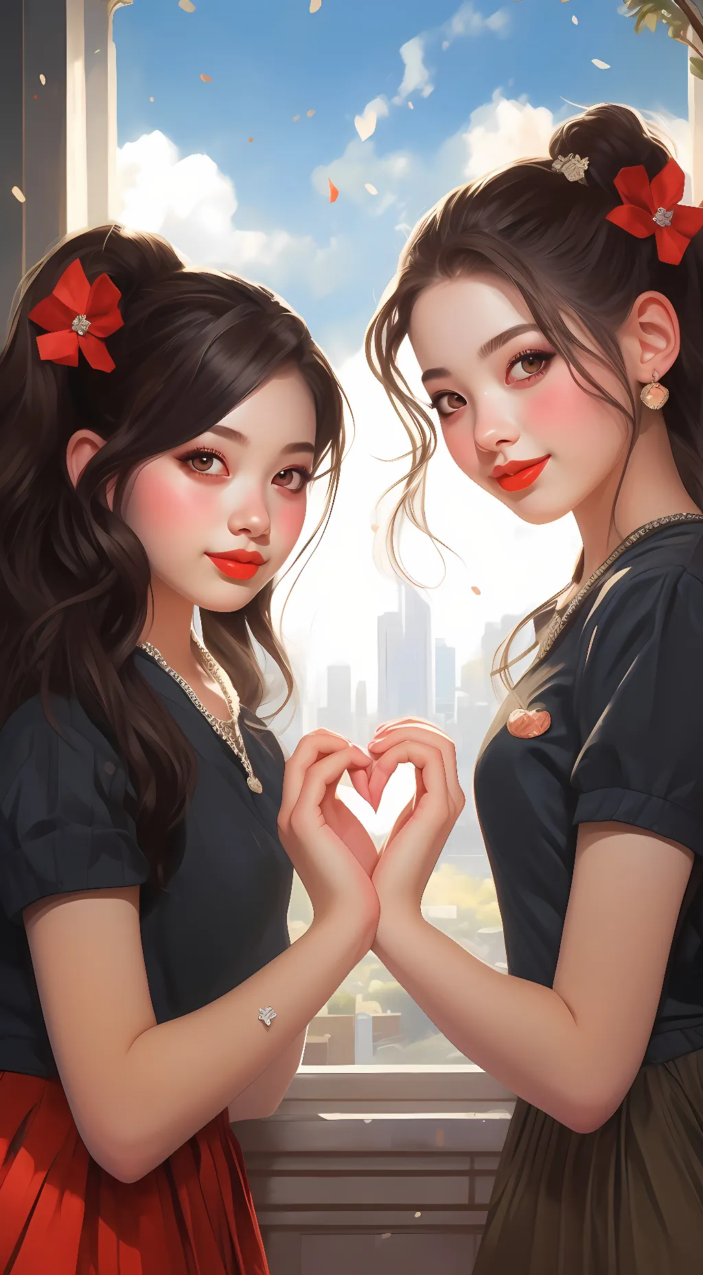 ai character: Jisoo and jennie background