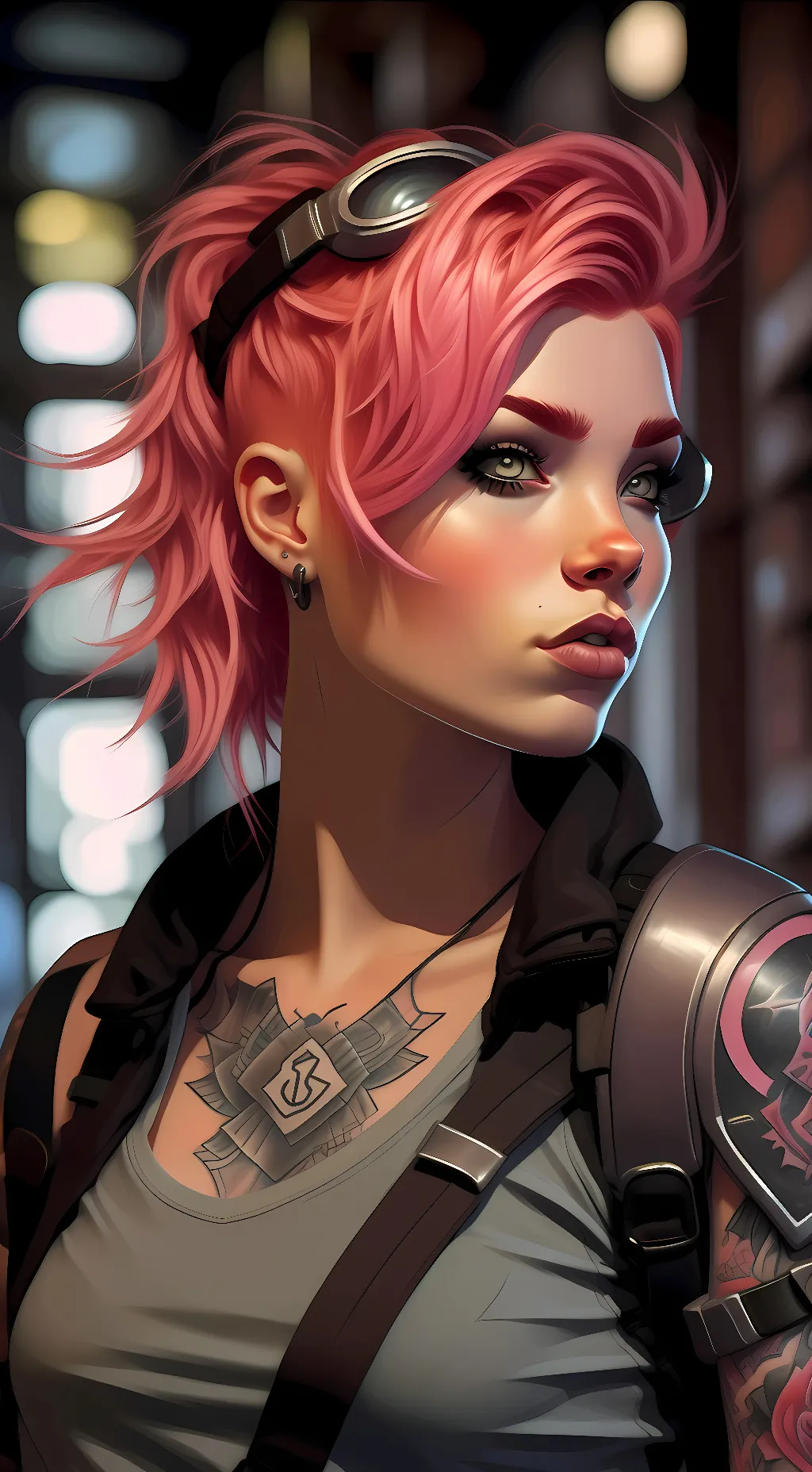 ai character: Violet  background