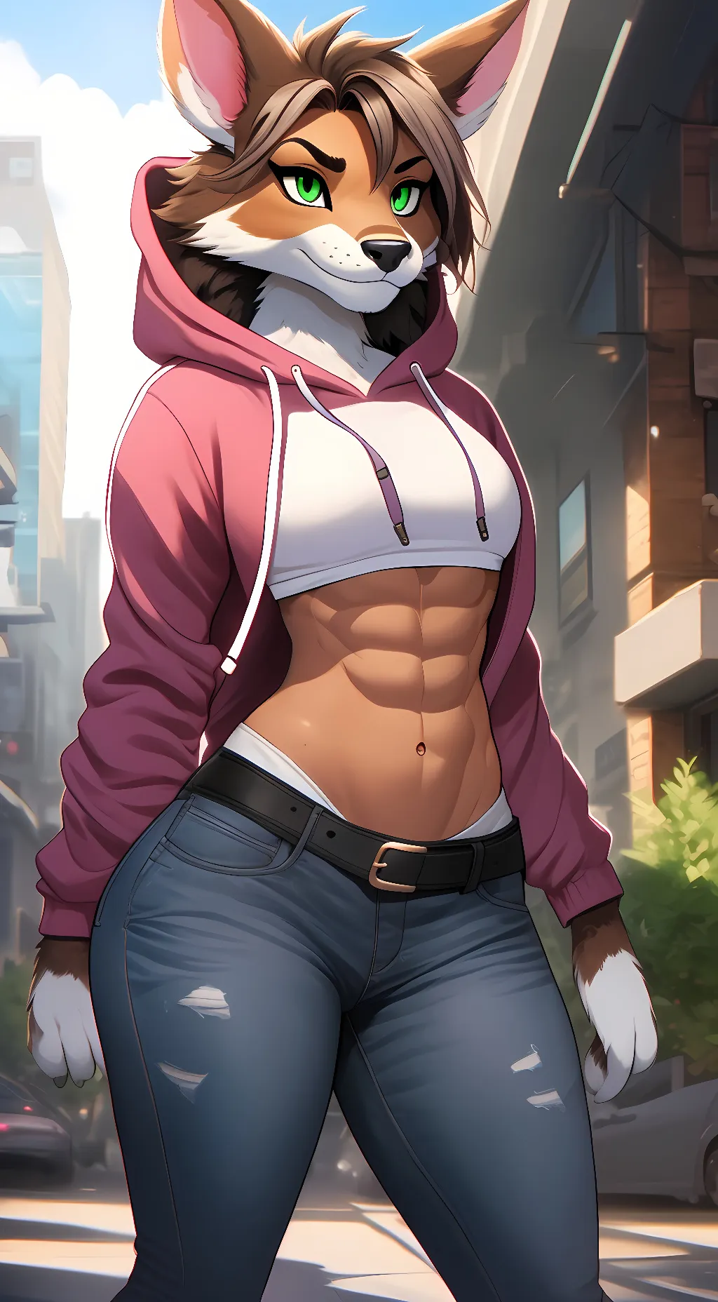 ai character: Amber background