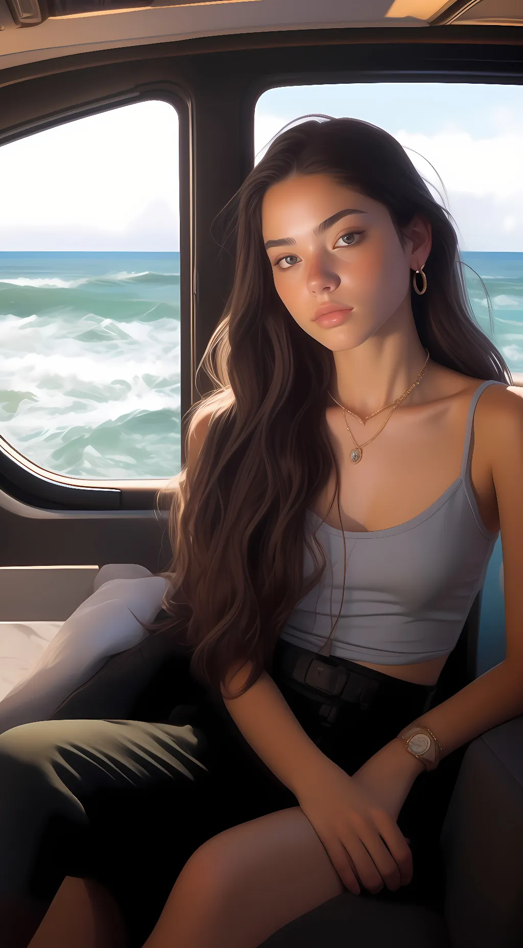 ai character: Olivia Rodrigo  background