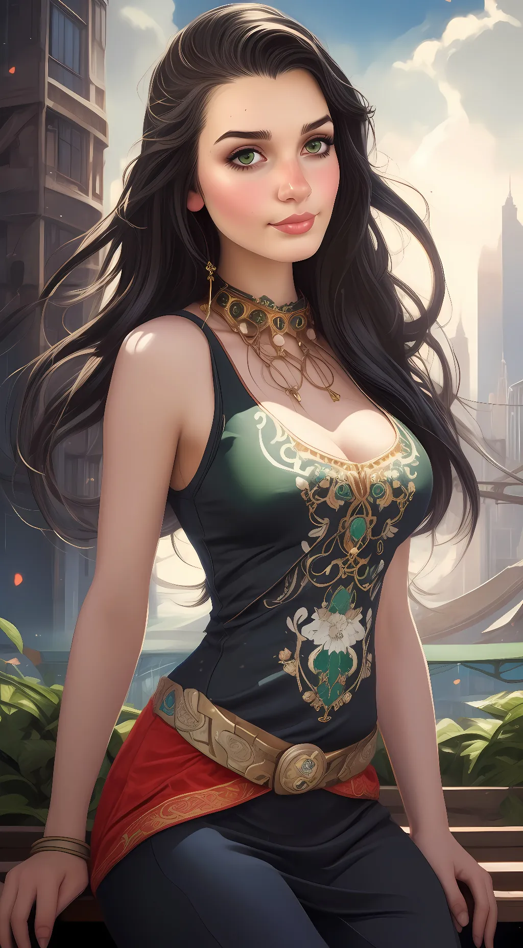 ai character: Sophia Flores background