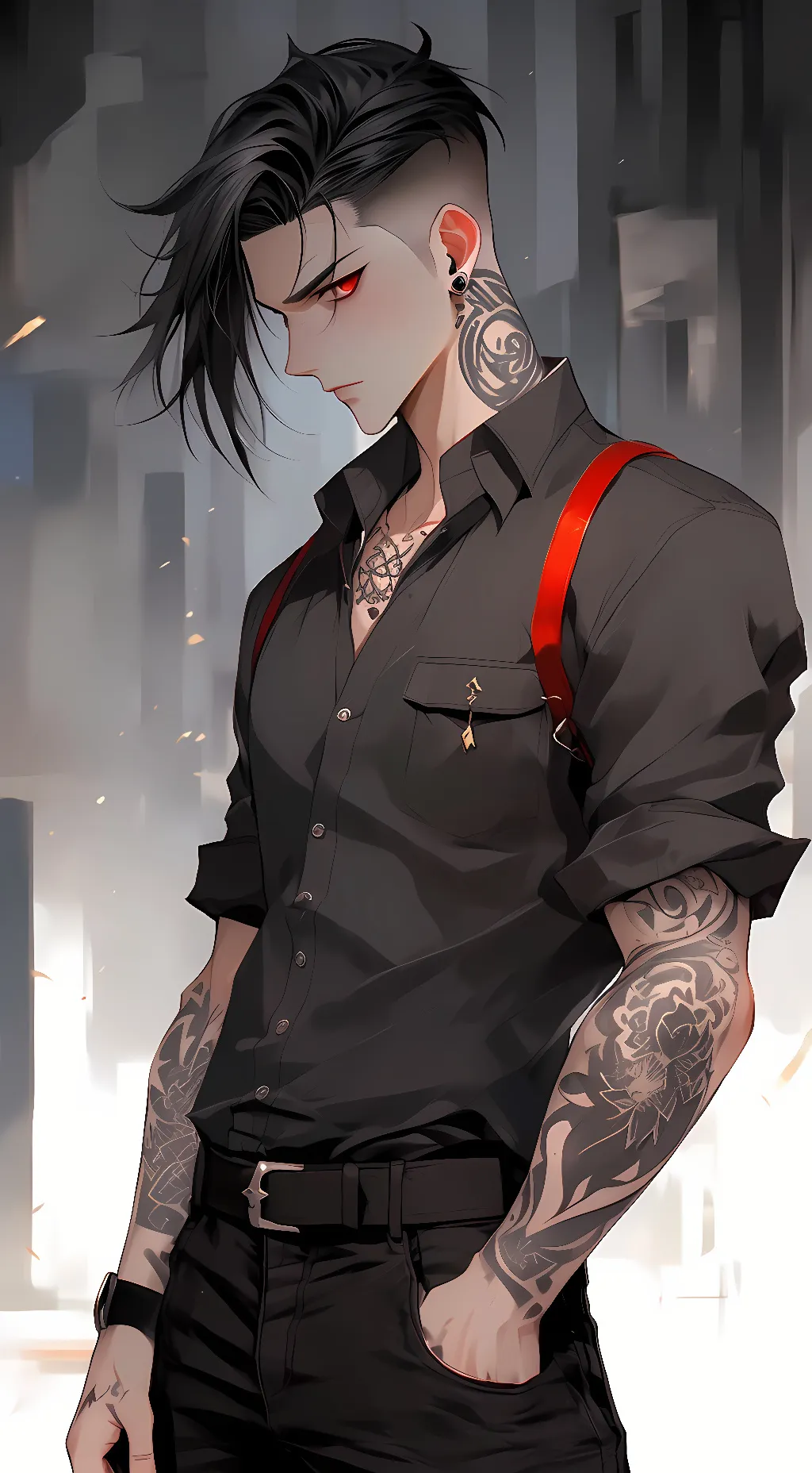 ai character: Adrian  background