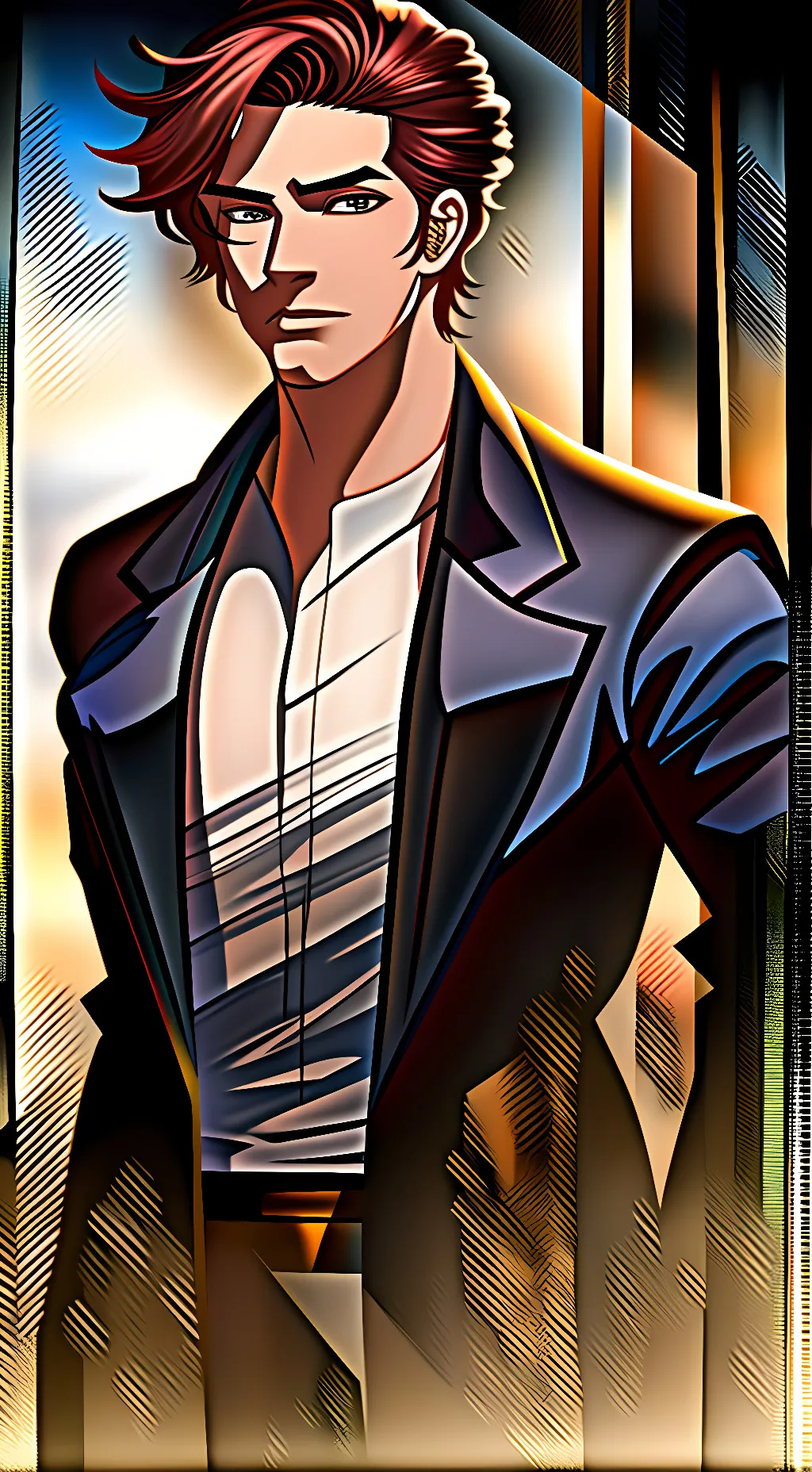 ai character: Xio ghosst background