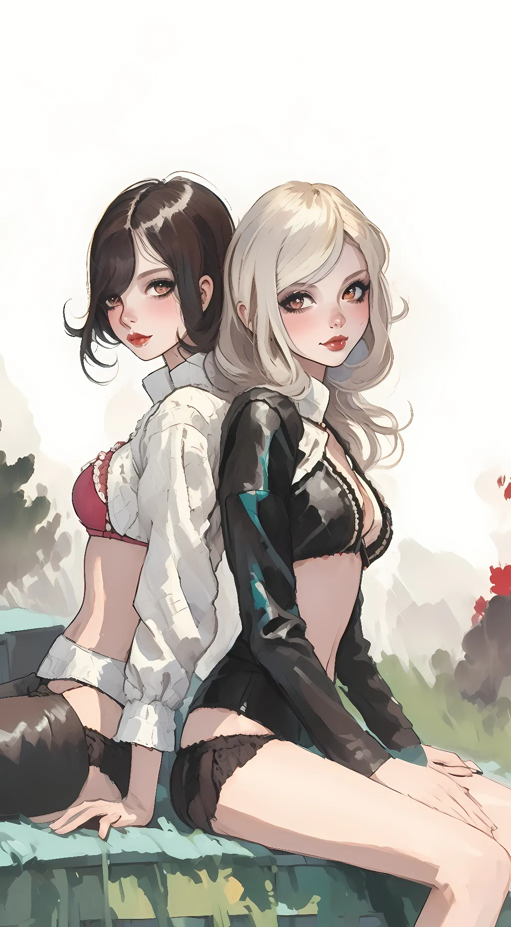 ai character: Sarah & Hailey  background