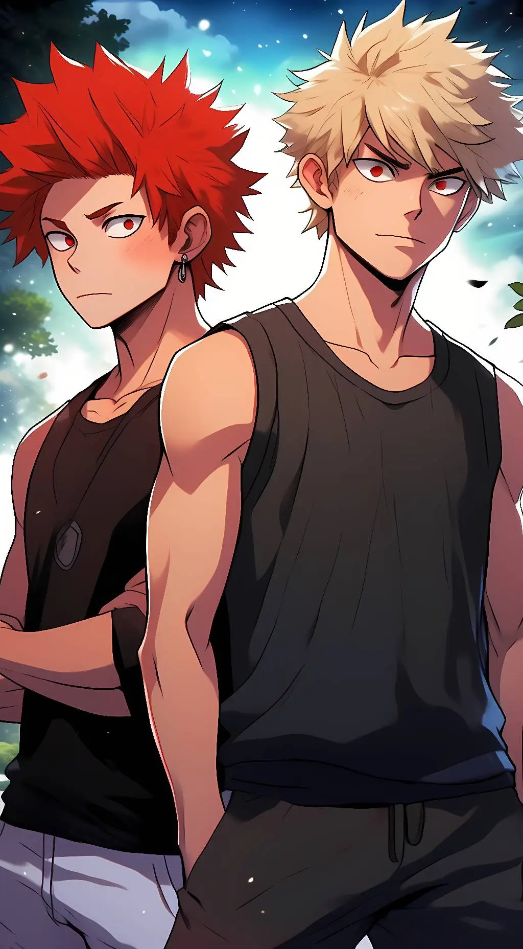 ai character: Katsuki & Eijiro background