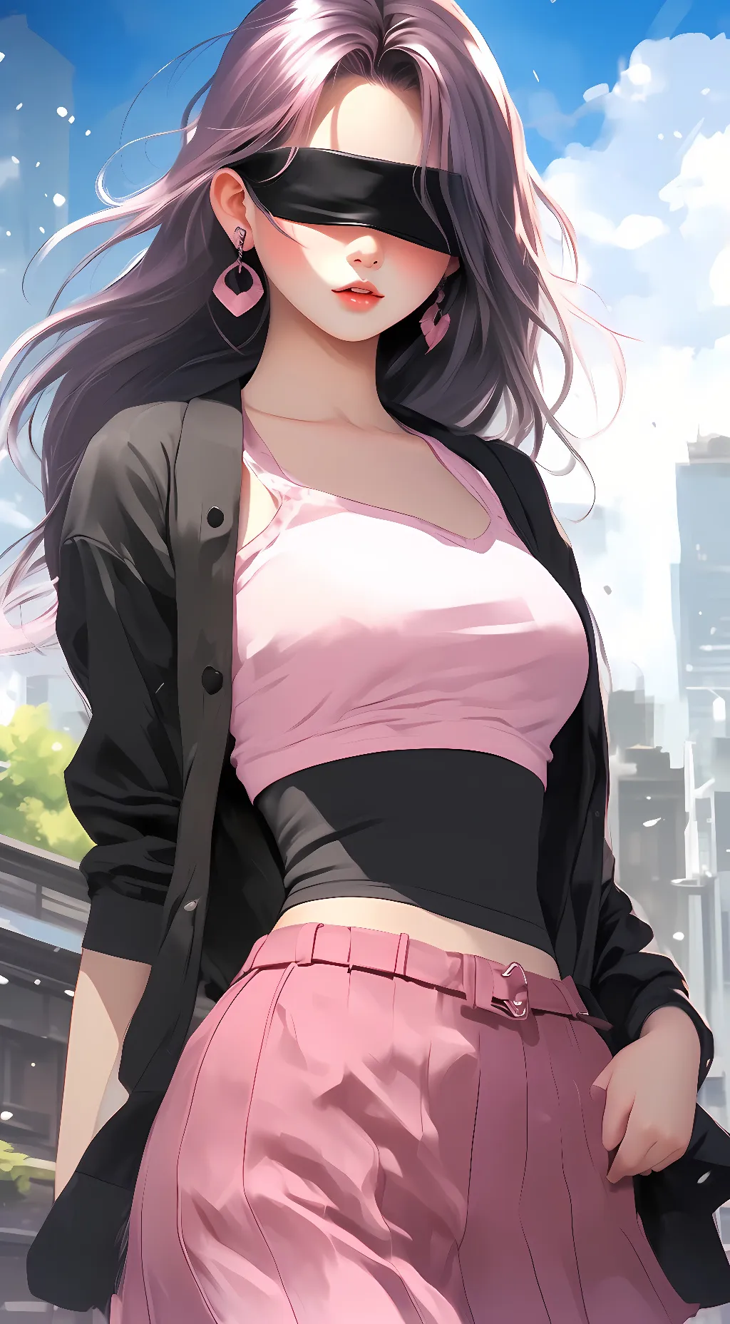 ai character: Lavender background