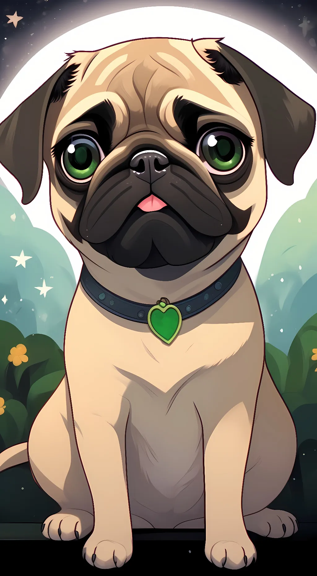 ai character: strawberry  background