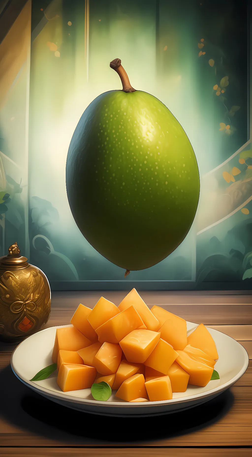 ai character: Magic Mango  background