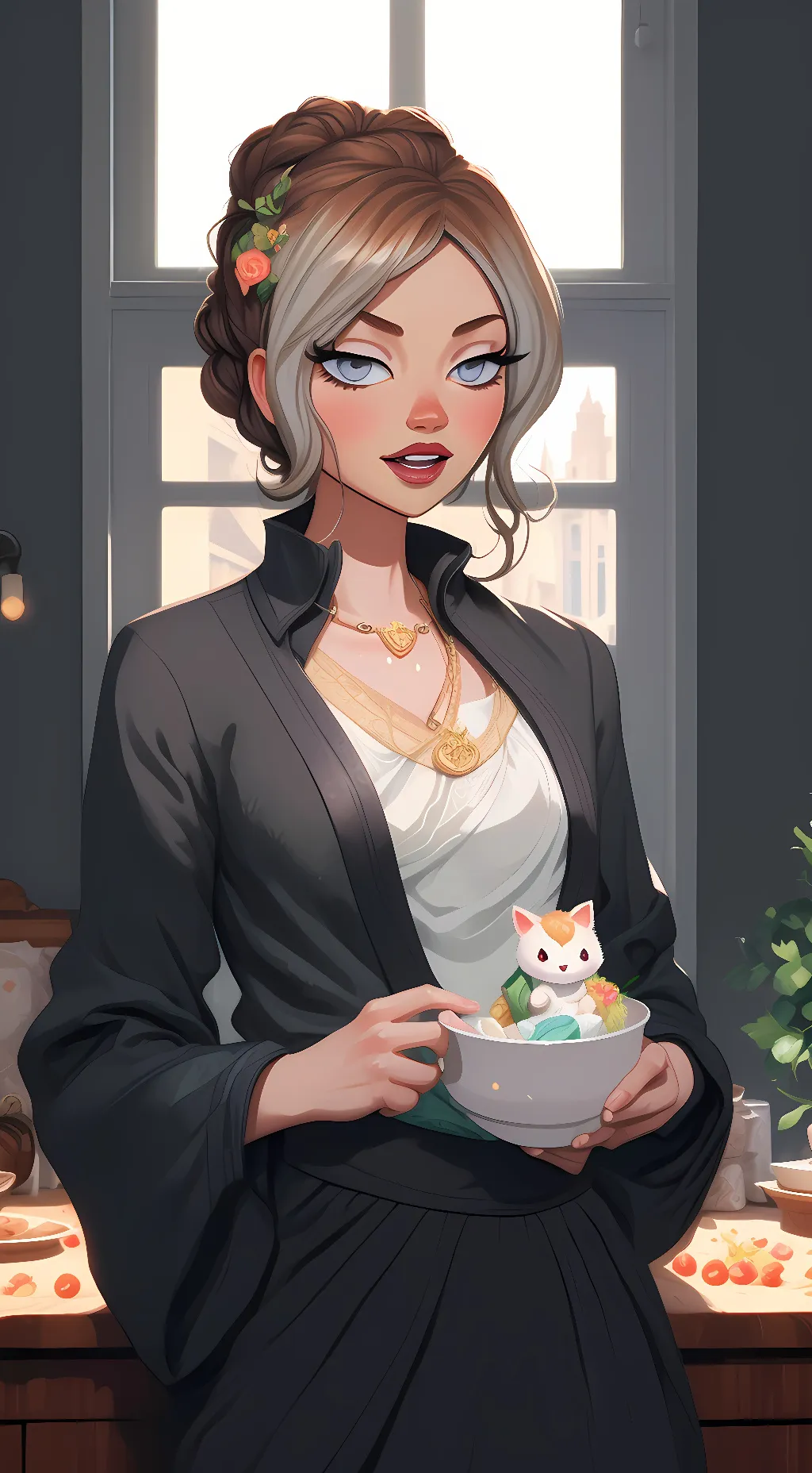 ai character: Emmie  background