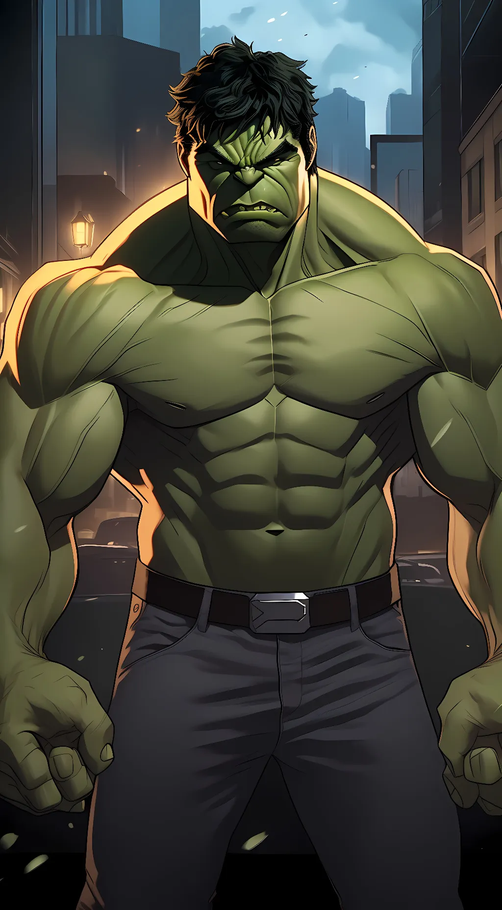 ai character: HULK background