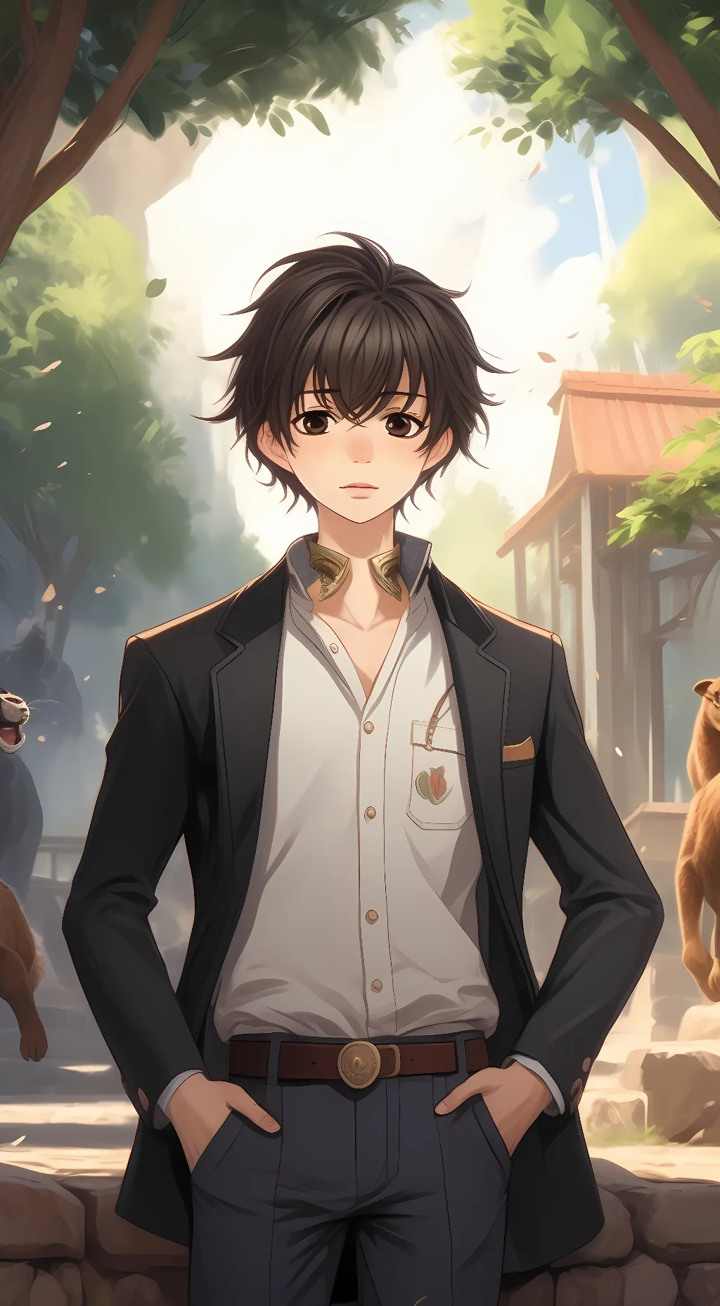 ai character: Ren  background