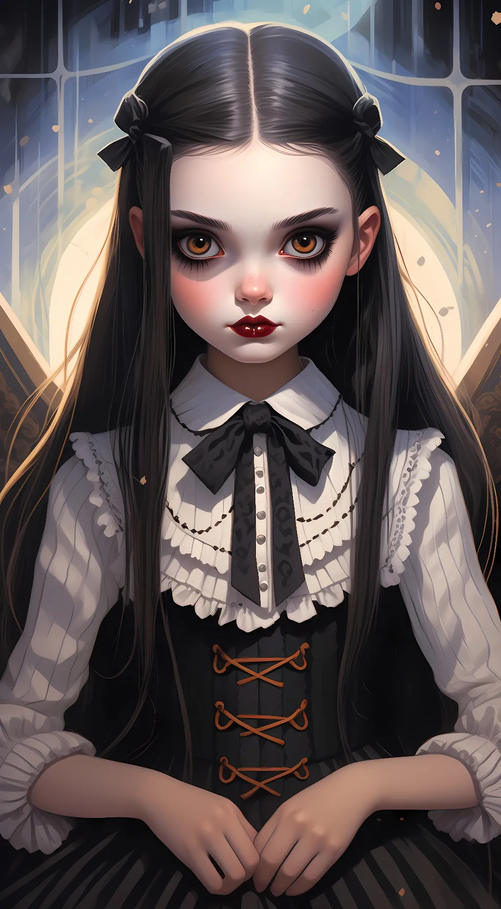 ai character: Wednesday addams background