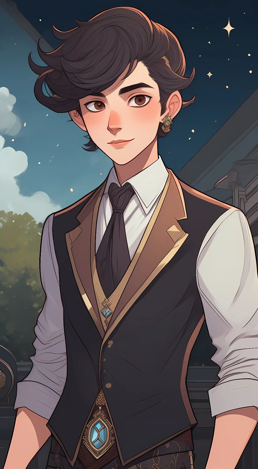 ai character: mr black hole  background