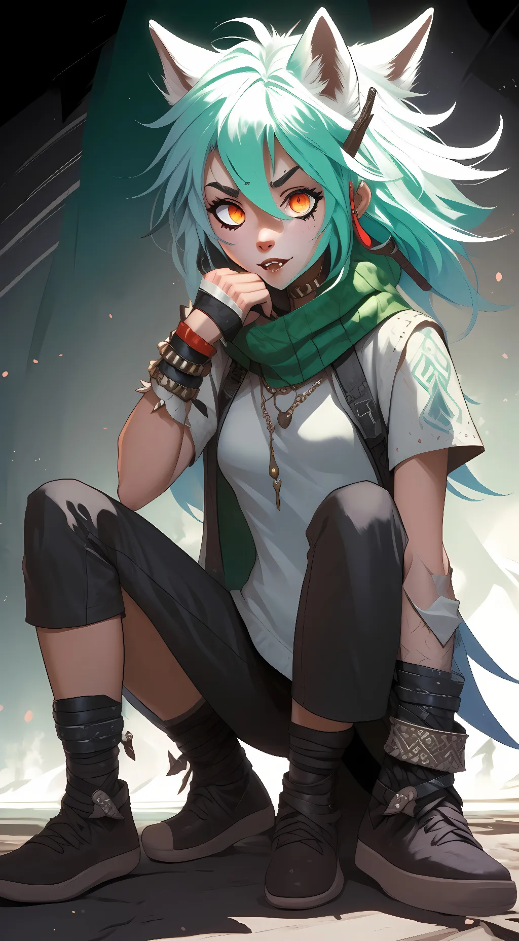 ai character: Roxanne wolf  background