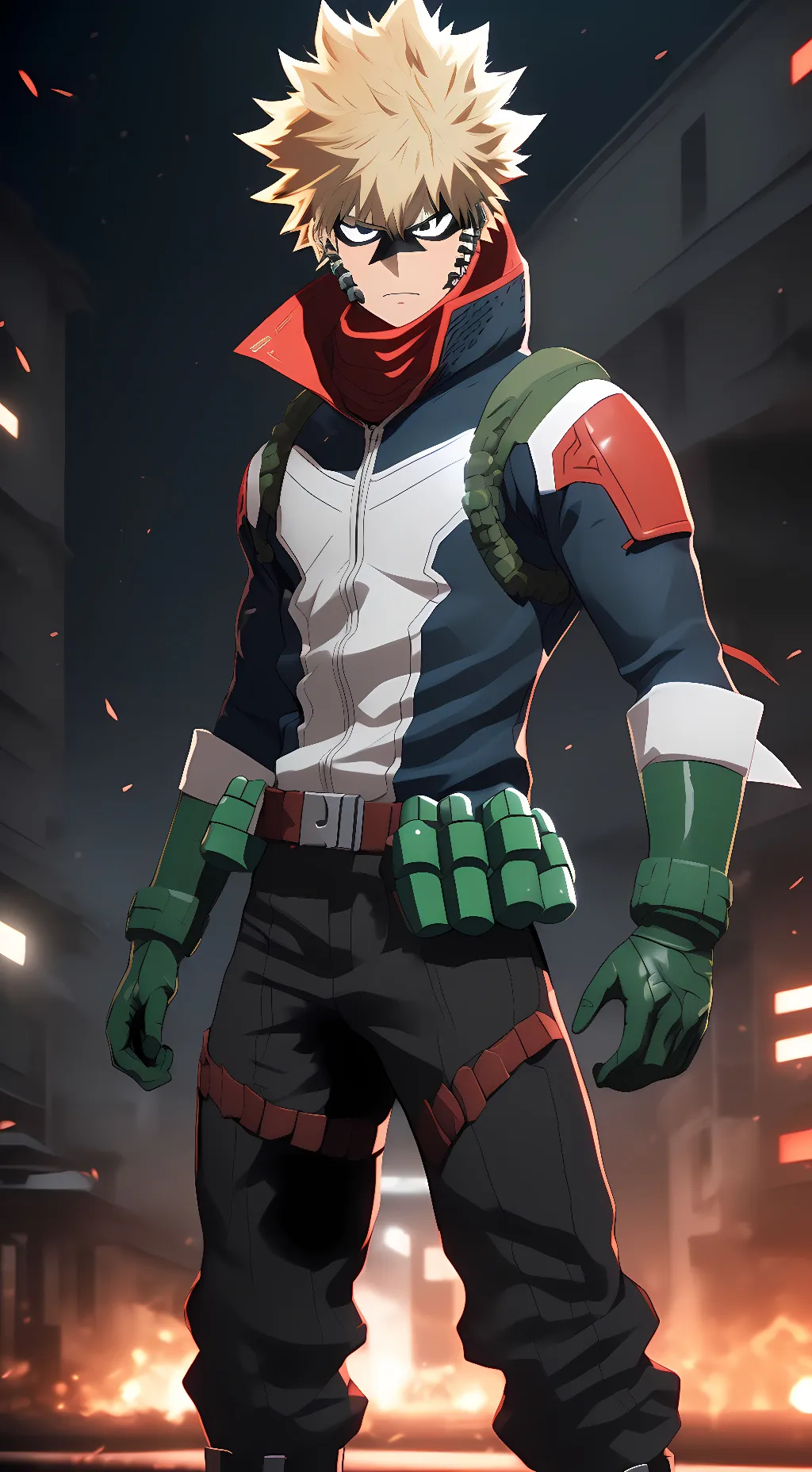 ai character: Pro Hero Bakugou background