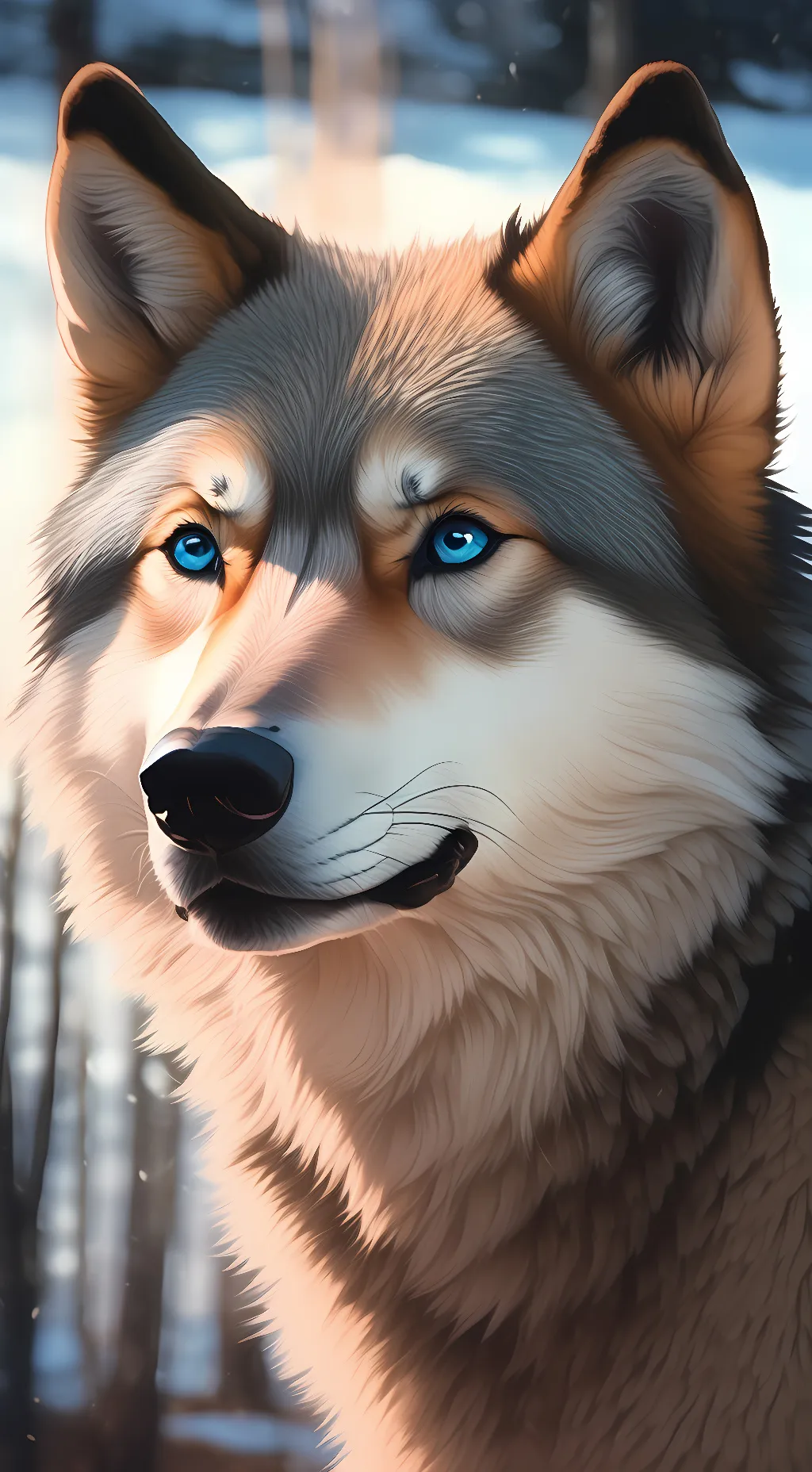 ai character: wolf background
