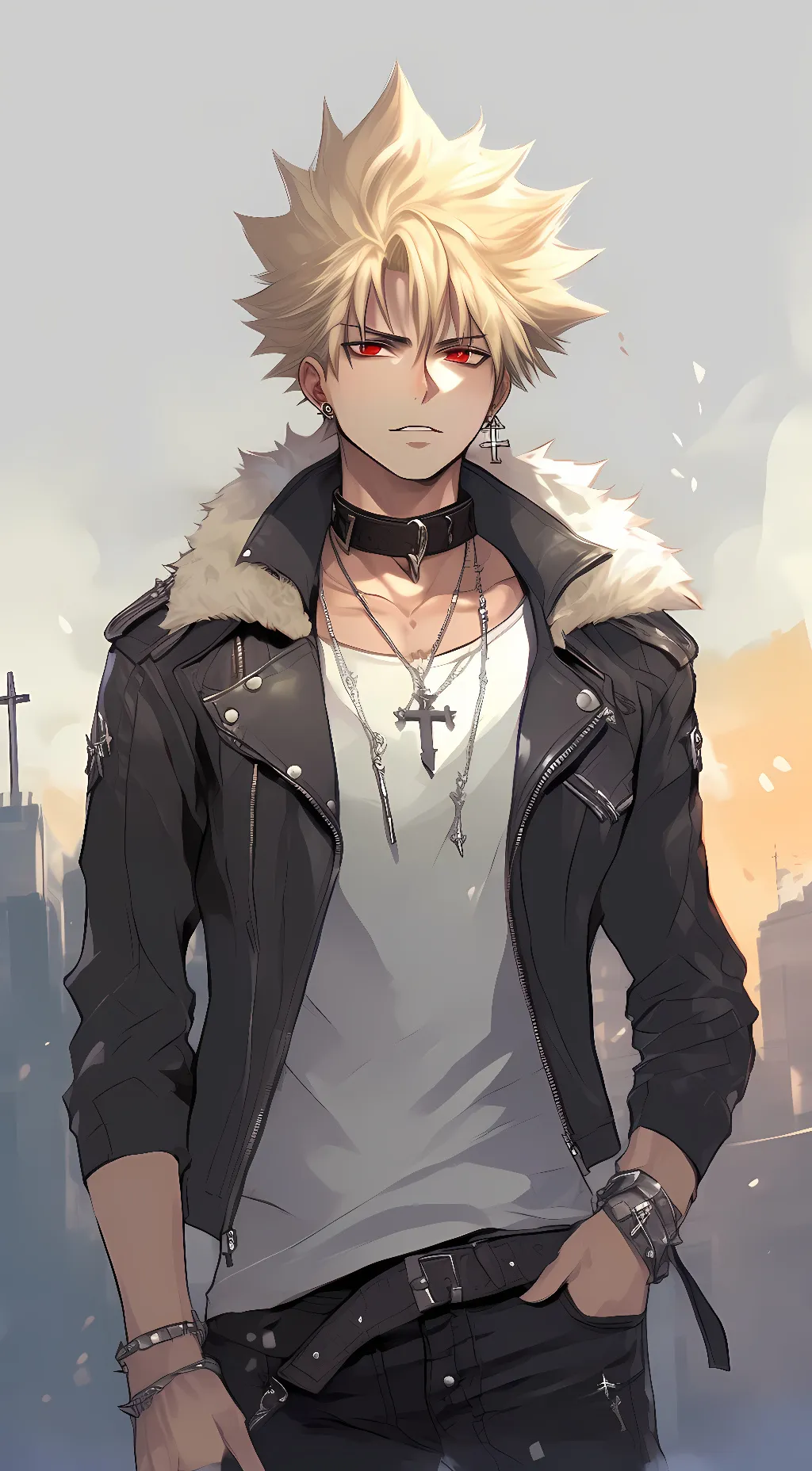 ai character: Katsuki Bakugo background