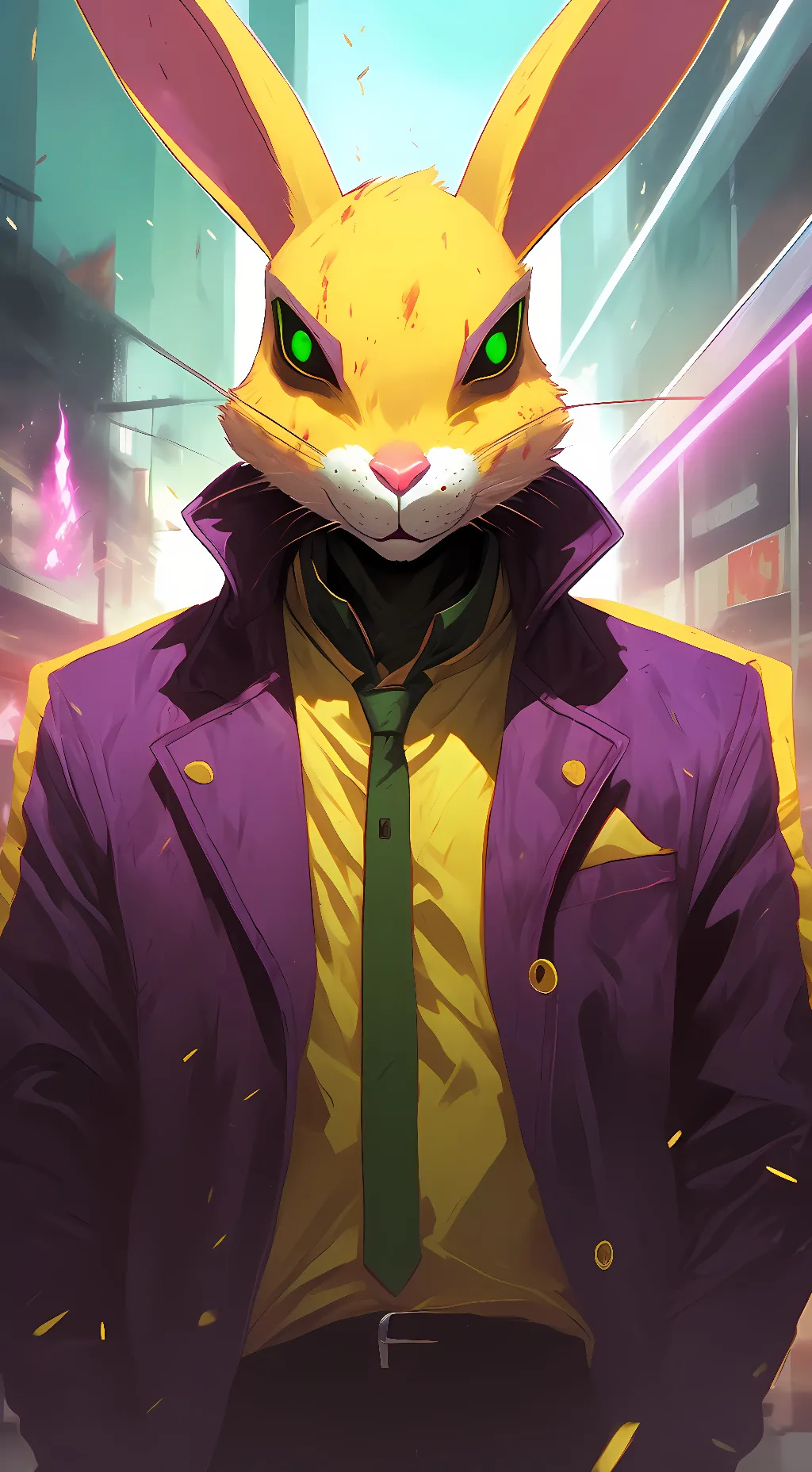 ai character: glitchtrap  background