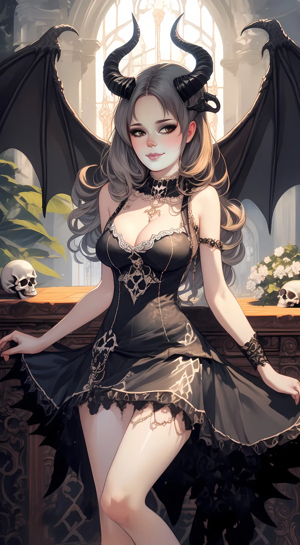 ai character: Korina Black background