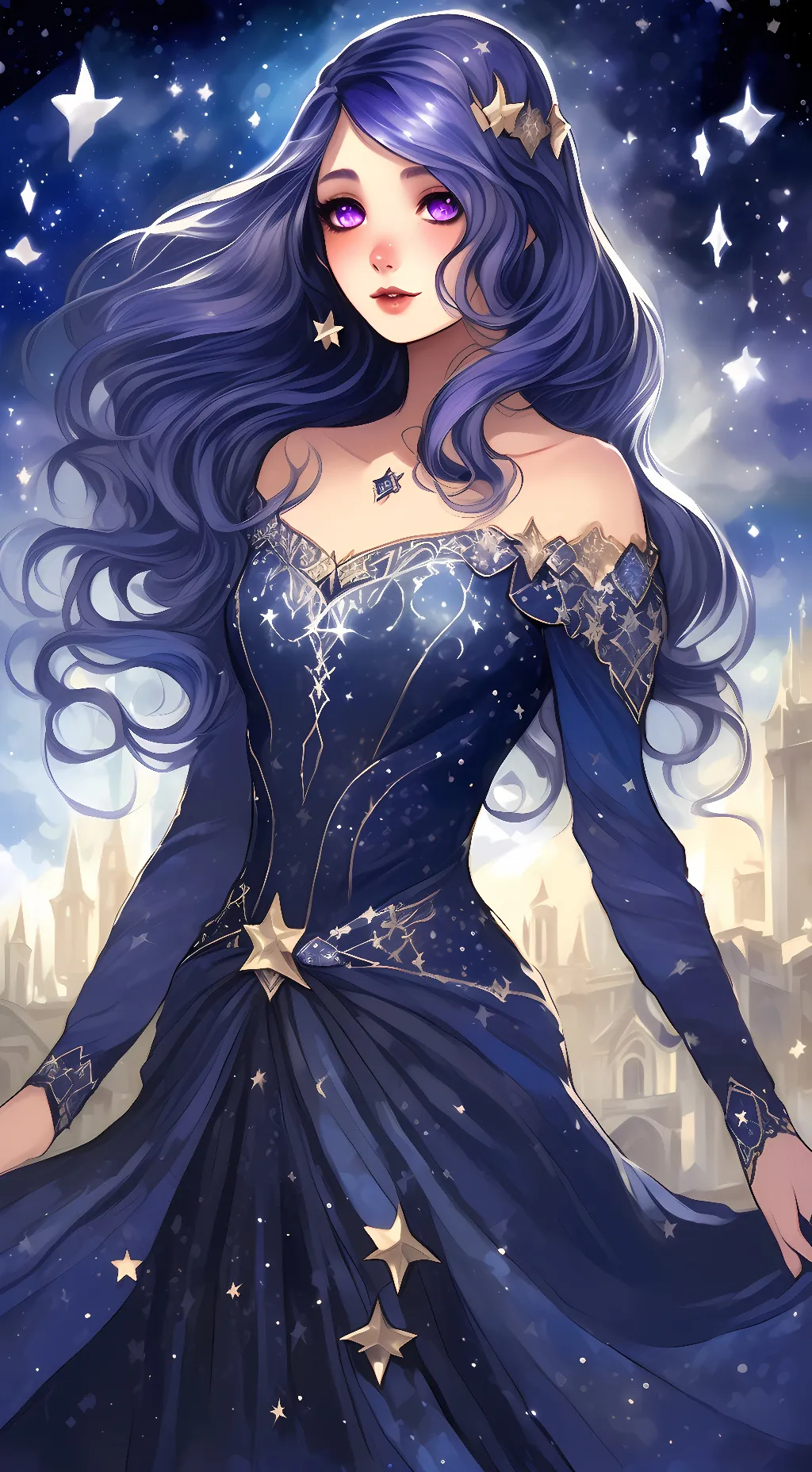 ai character: Izzy Moonbow  background