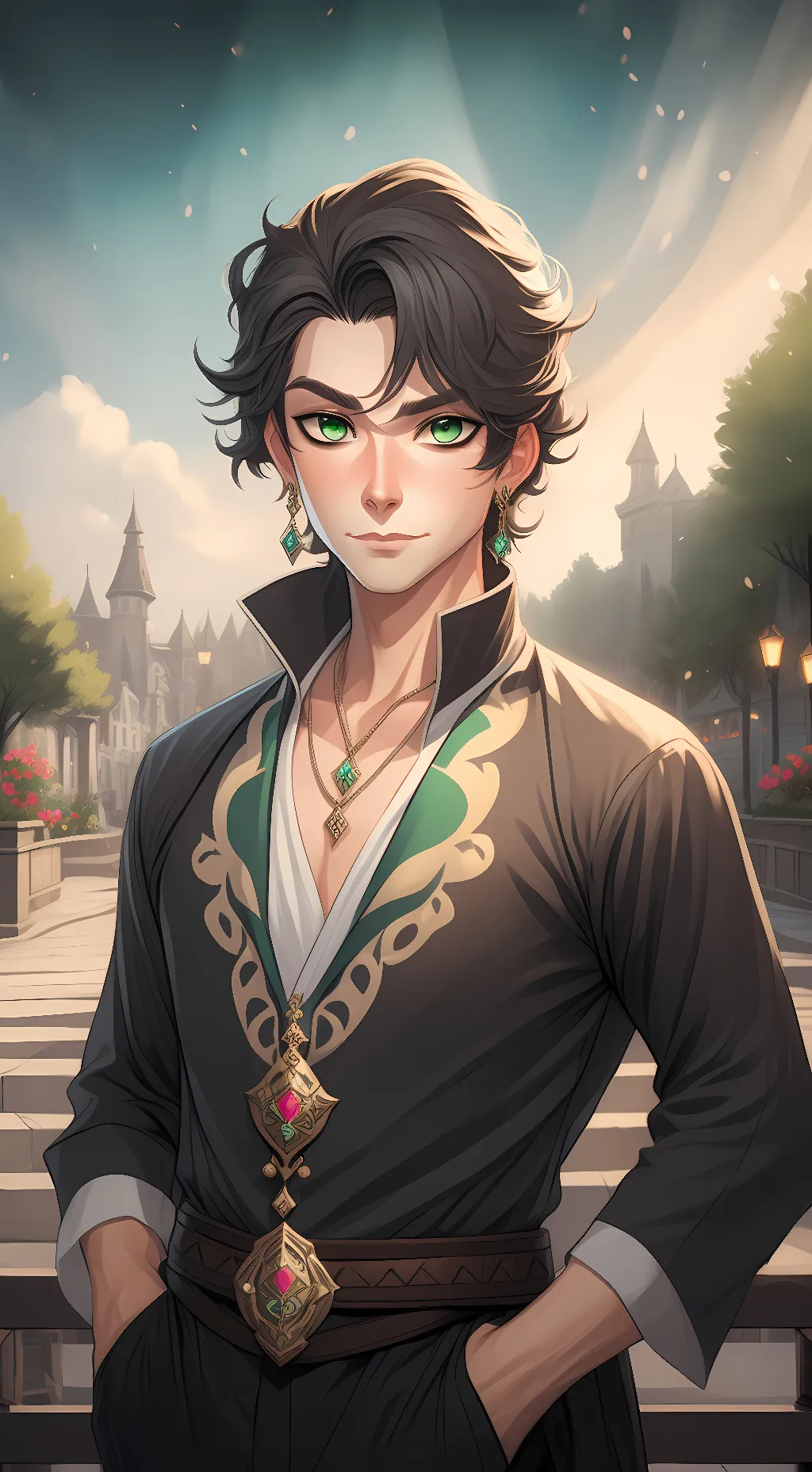 ai character: deku  background