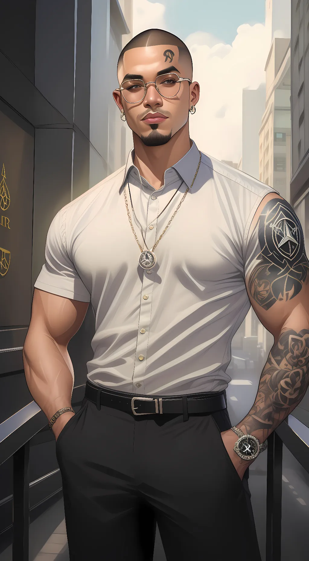 ai character: Princely Benz background