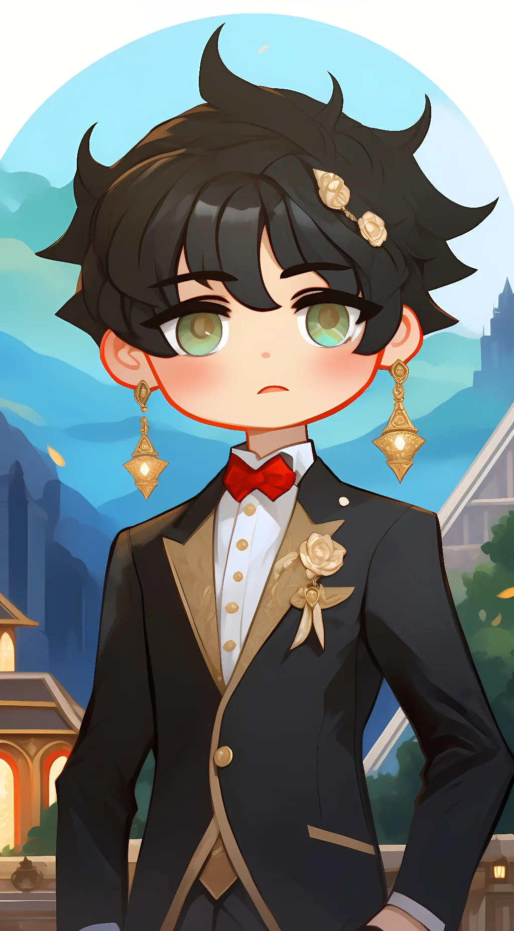 ai character: Nico showy background