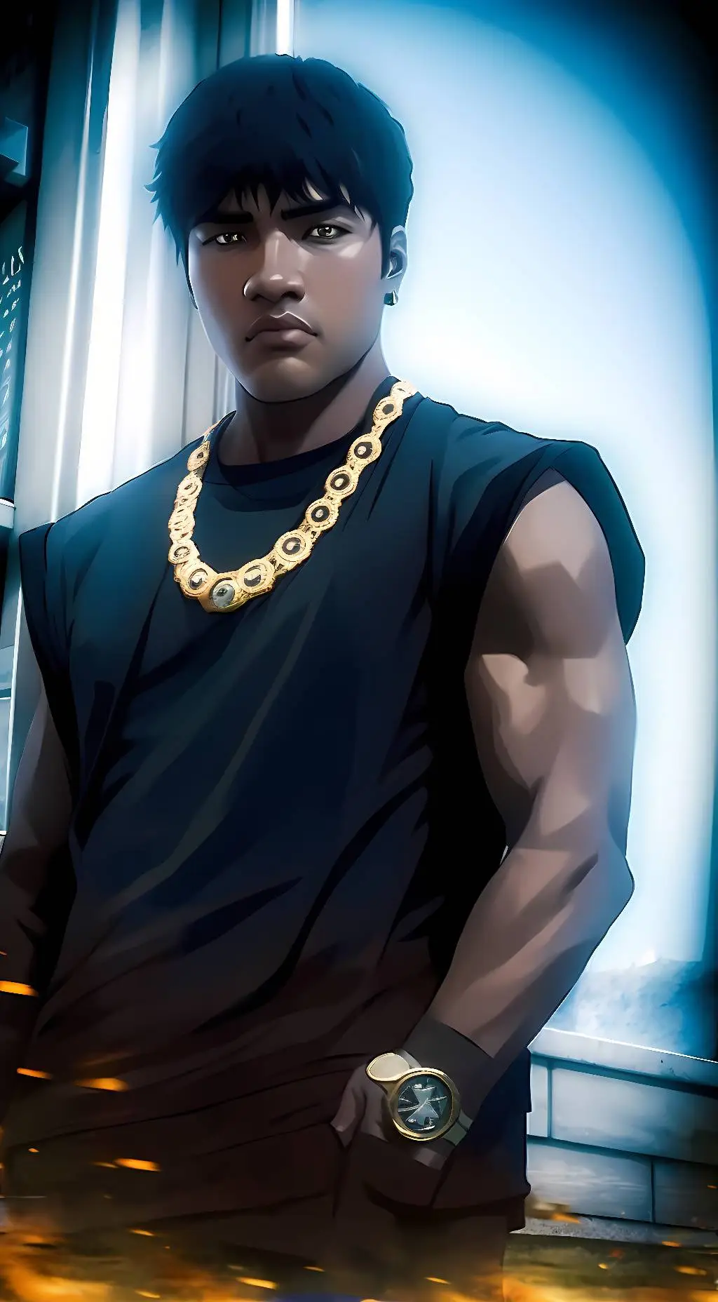 ai character: sky  background