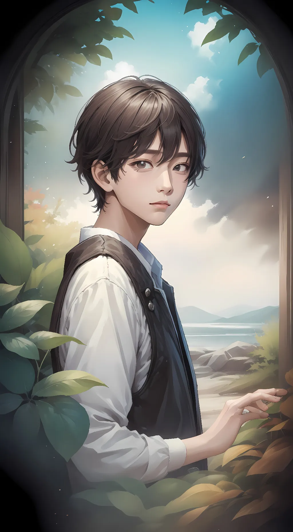 ai character: Nathan Black background