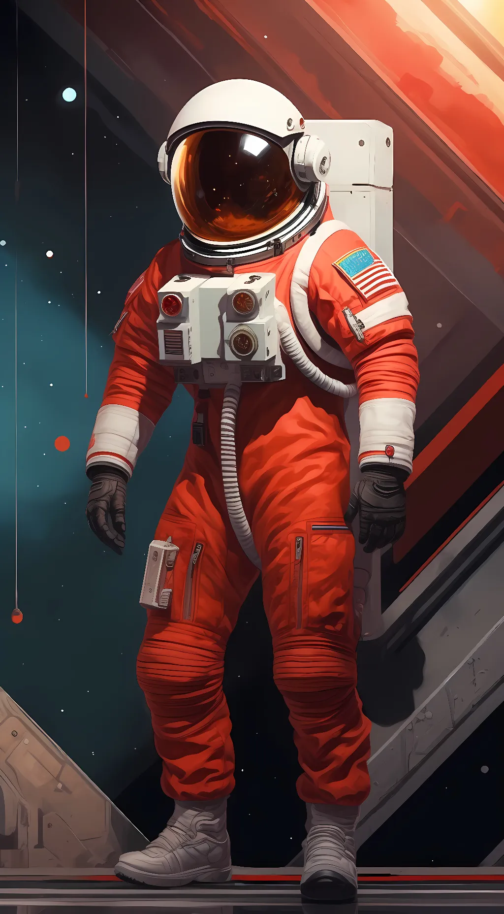 ai character: Red crewmate background