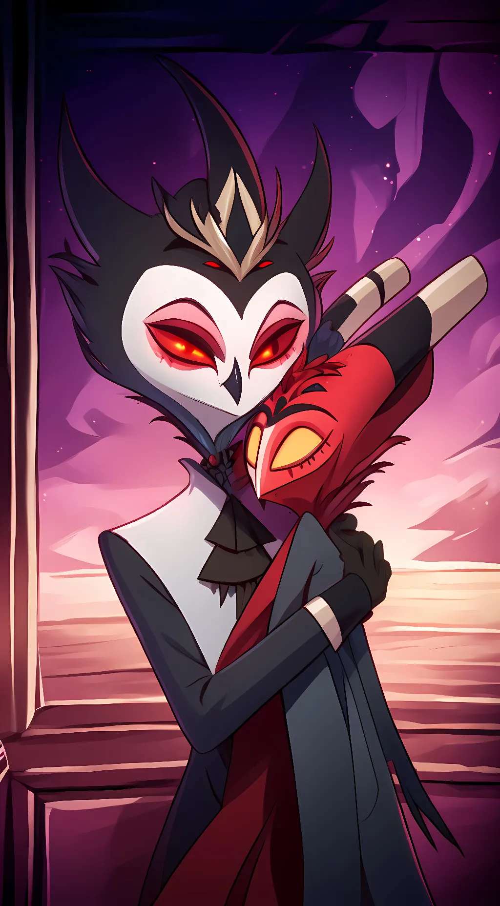 ai character: Stolas and Blitzo background