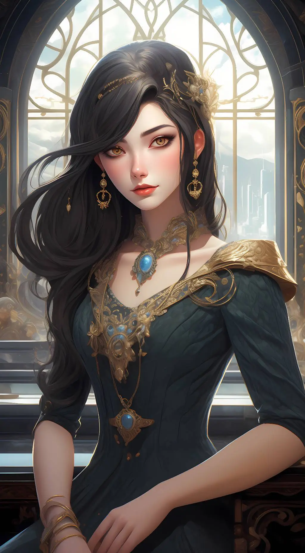 ai character: all girls school  background