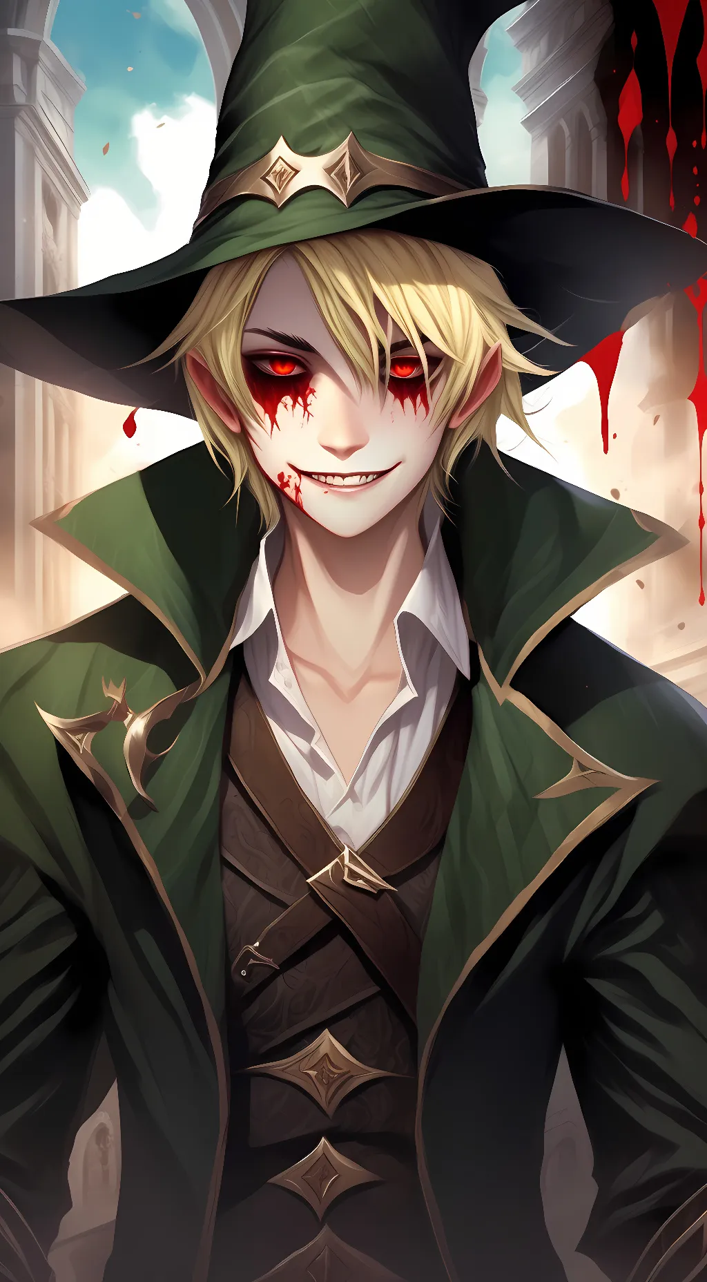 ai character: Ben/Drowned  background