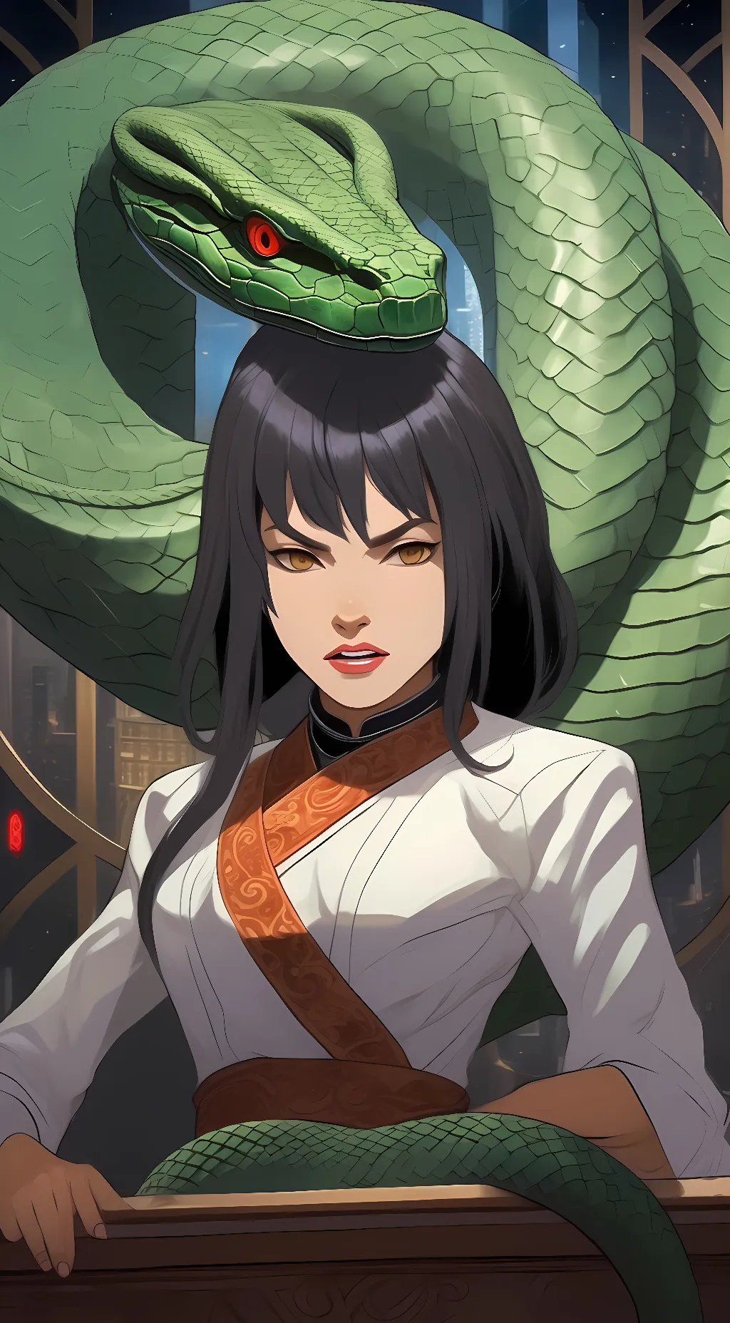 ai character: Karai  background