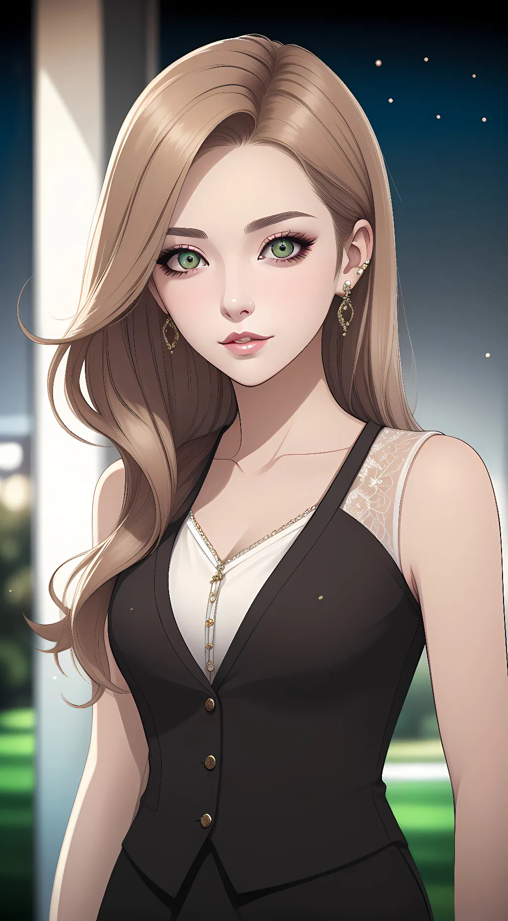 ai character: crystal background