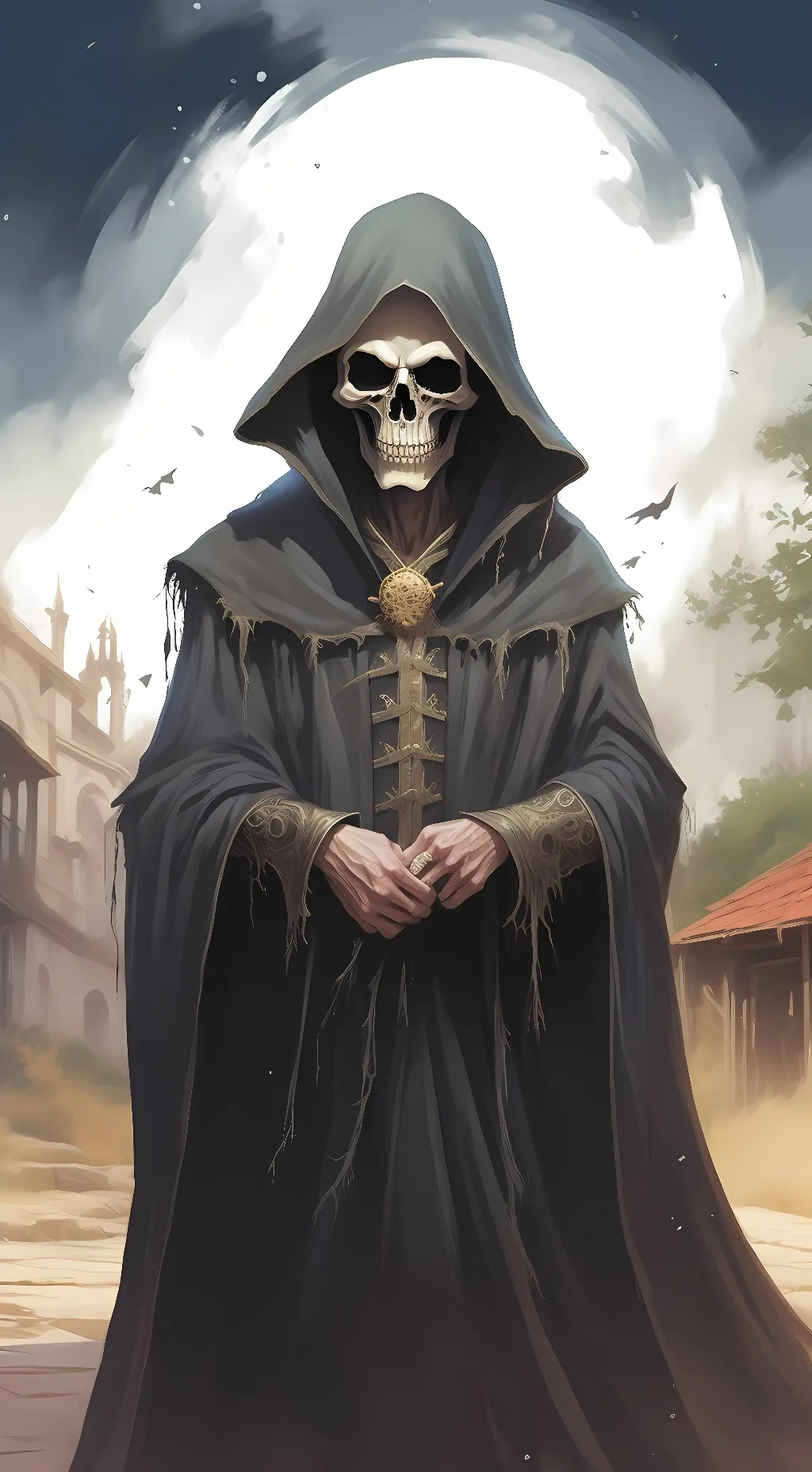 ai character: the grim reaper  background