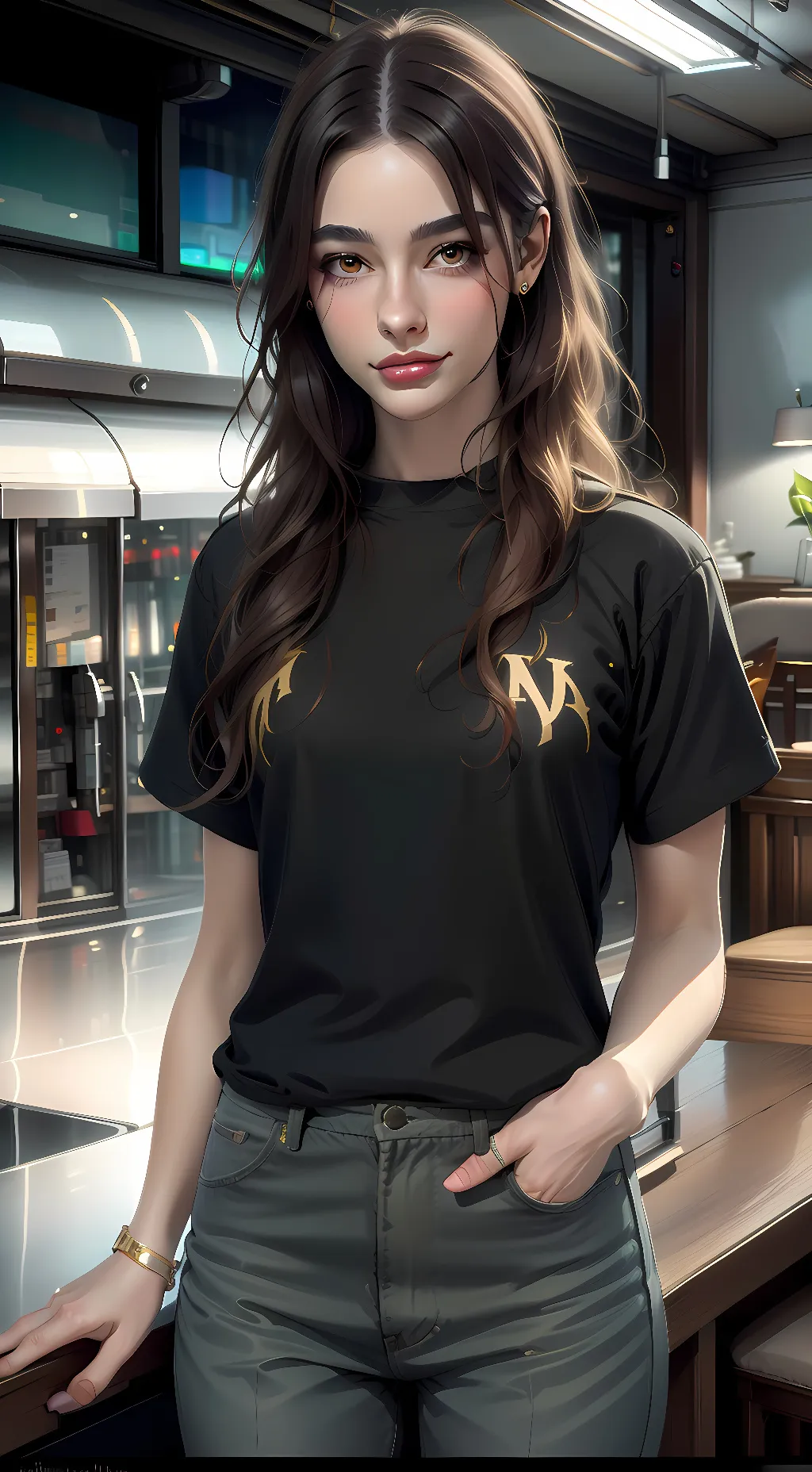 ai character: Dasha Taran  background