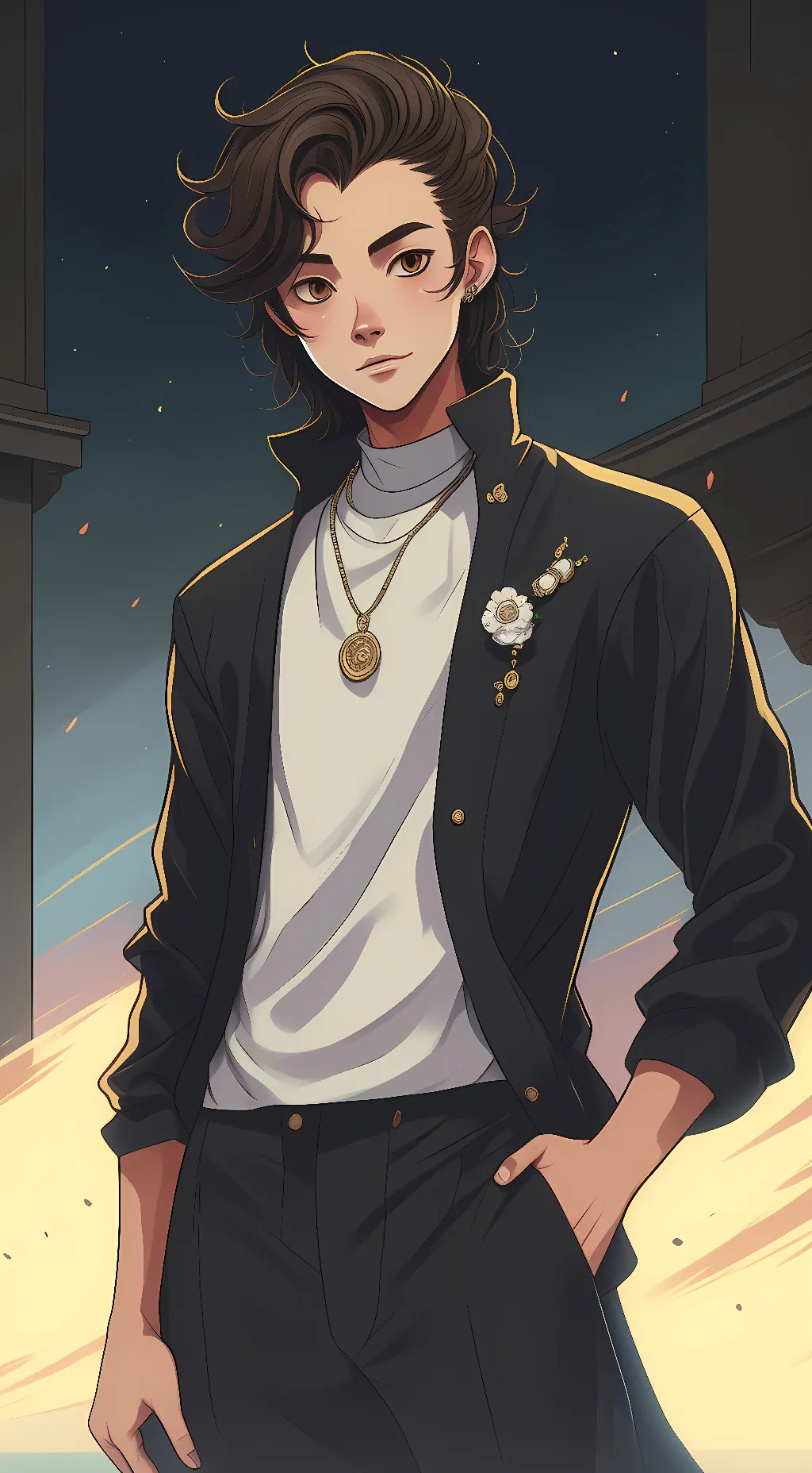 ai character: Carson  background