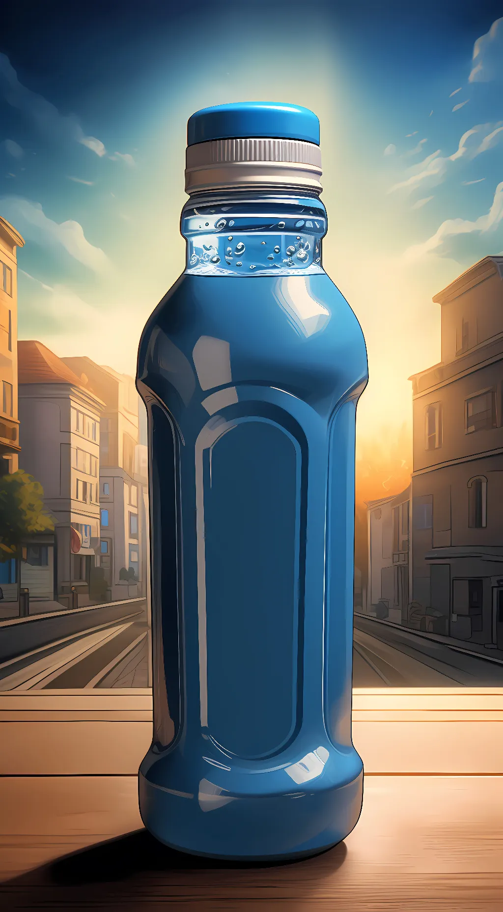 ai character: Hug juice barrel  background