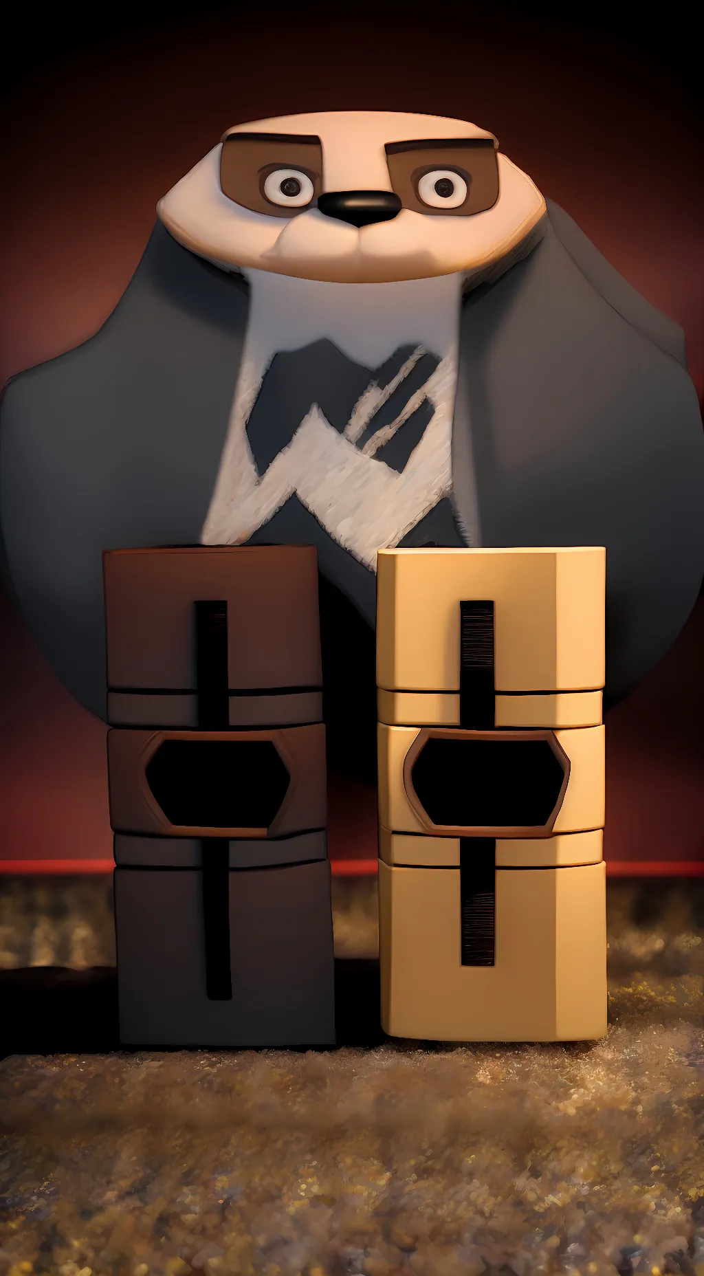 ai character: glitched gru background