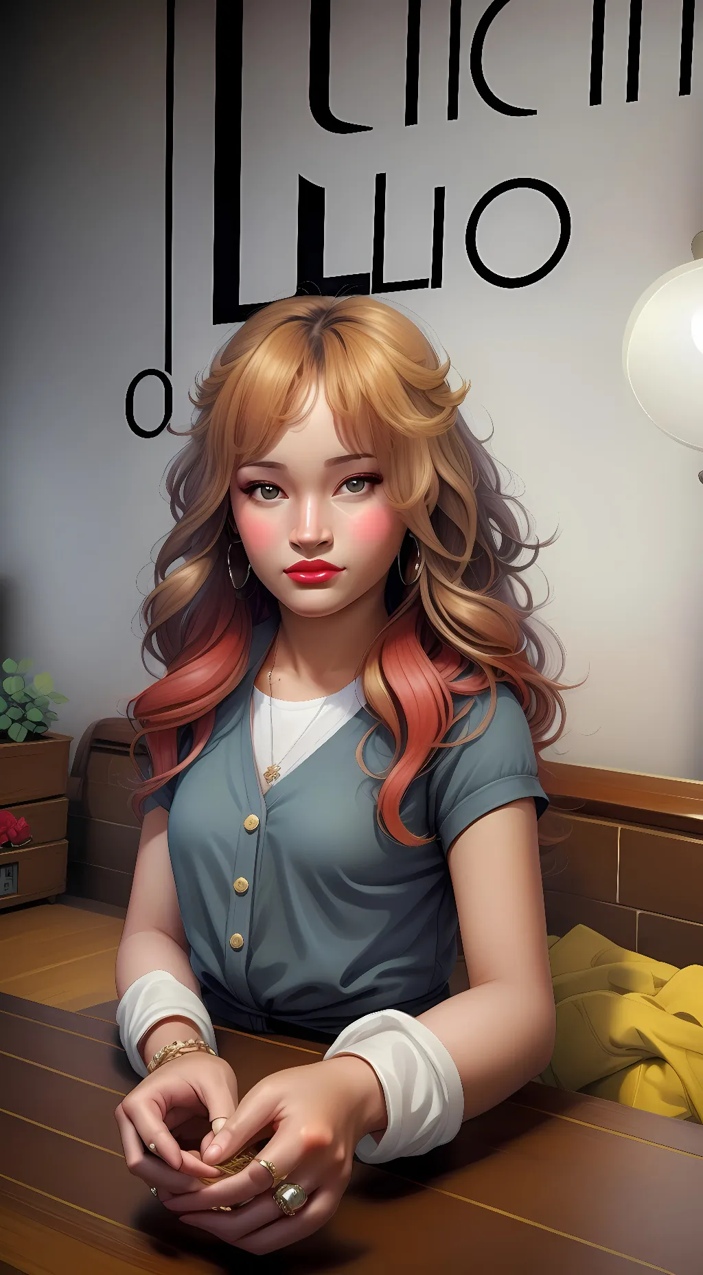 ai character: Kaysha Heart background