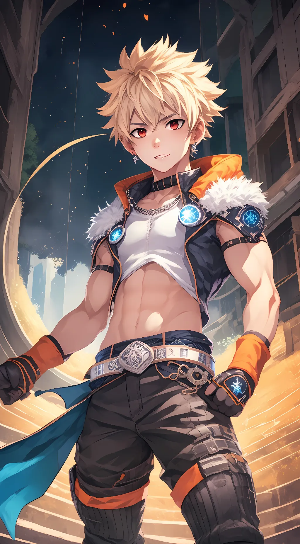 ai character: 💋 bakugo😘  background