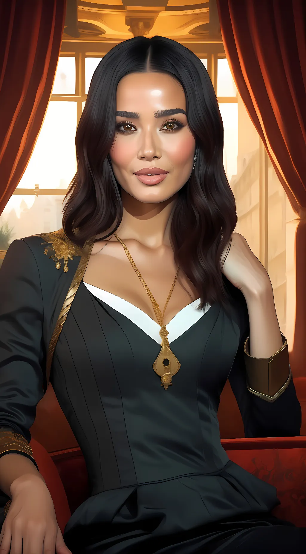 ai character: Kim Kardashian background