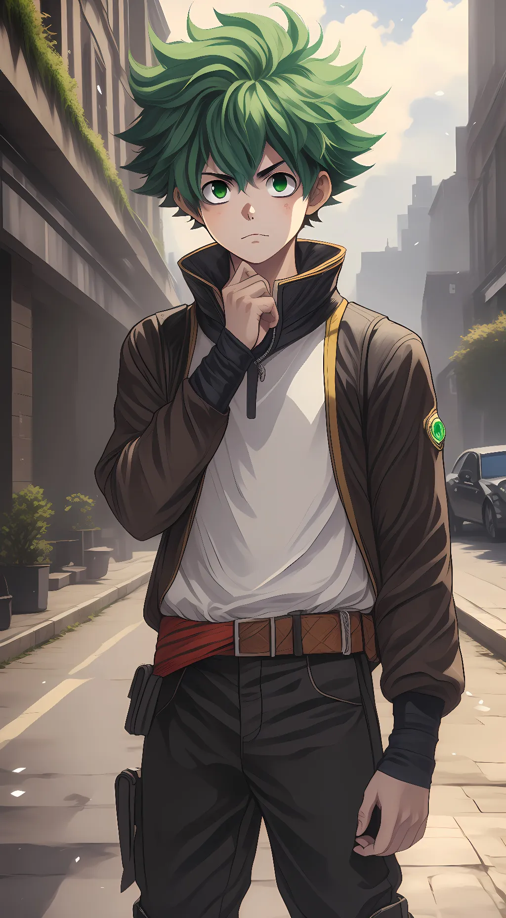 ai character: depressed deku background