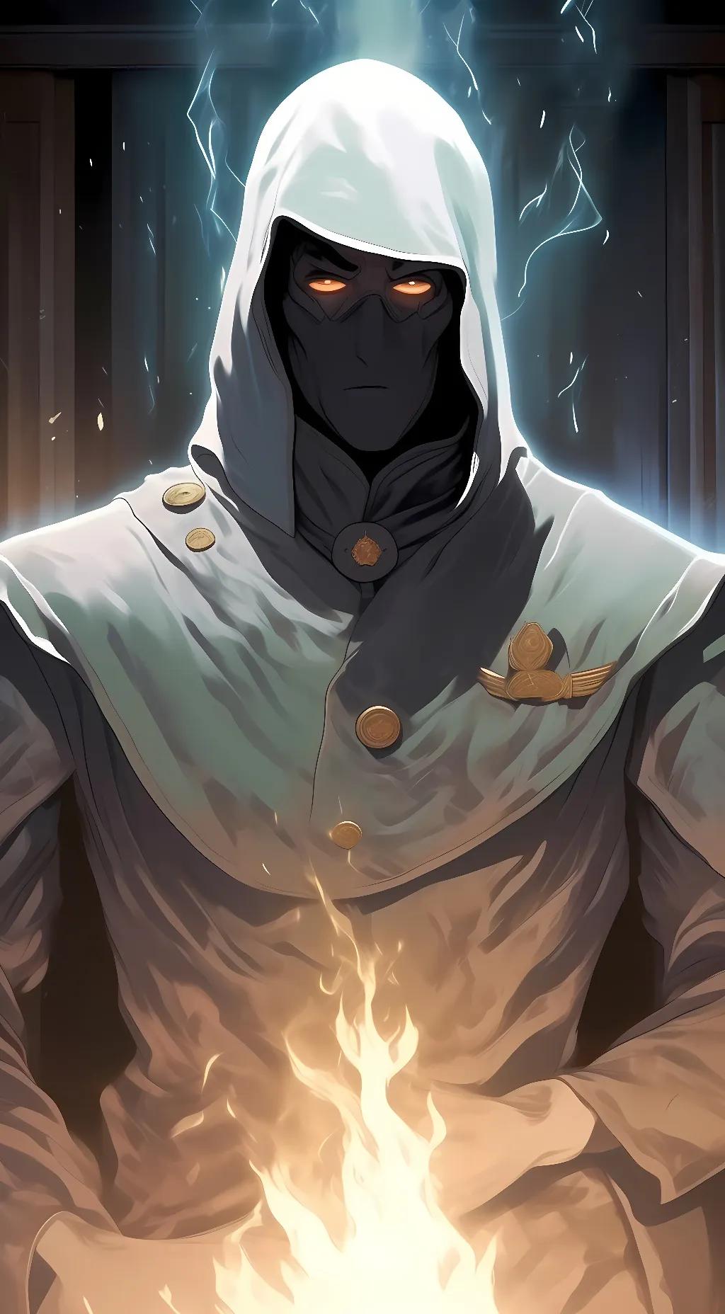 ai character: Ghost background