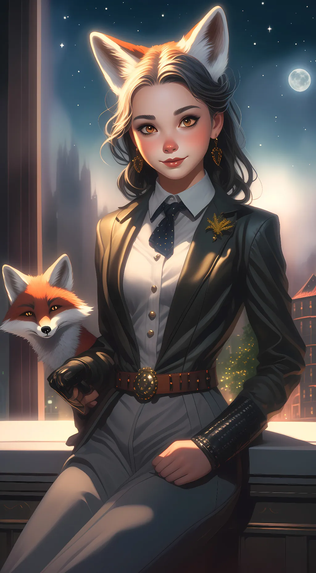 ai character: Luna background