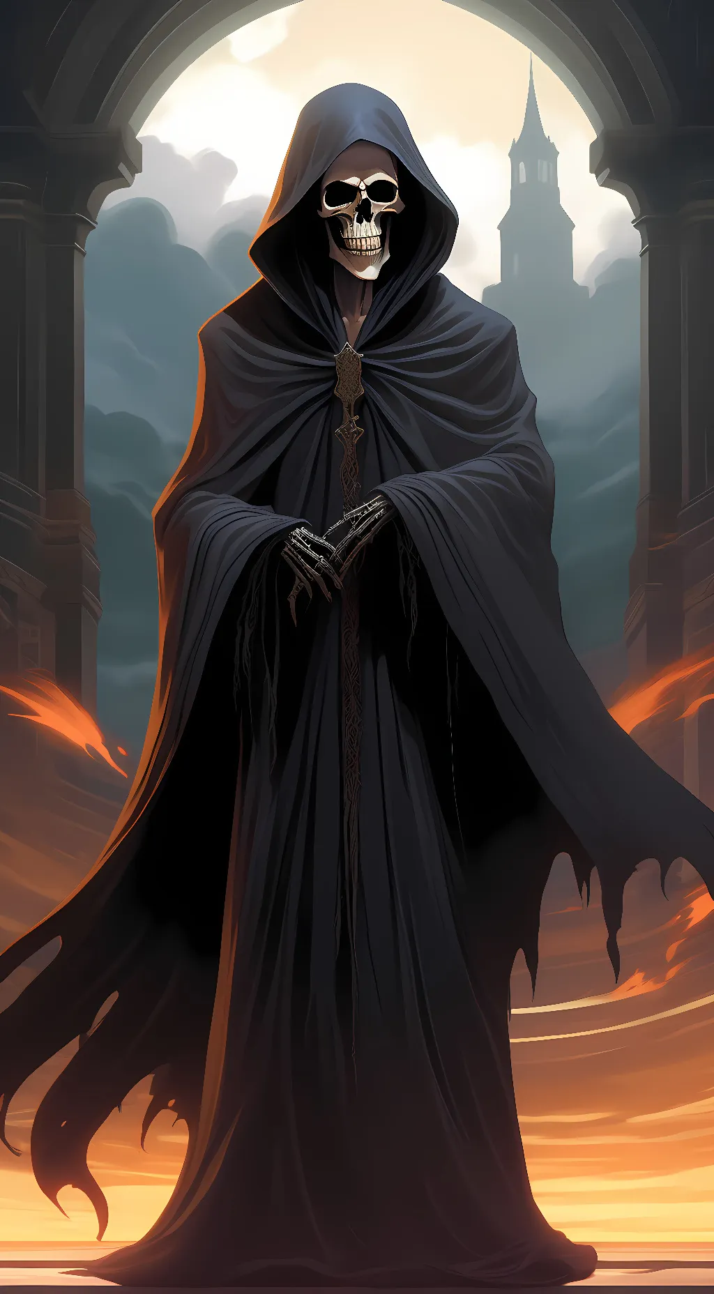 ai character: Grim Reaper background