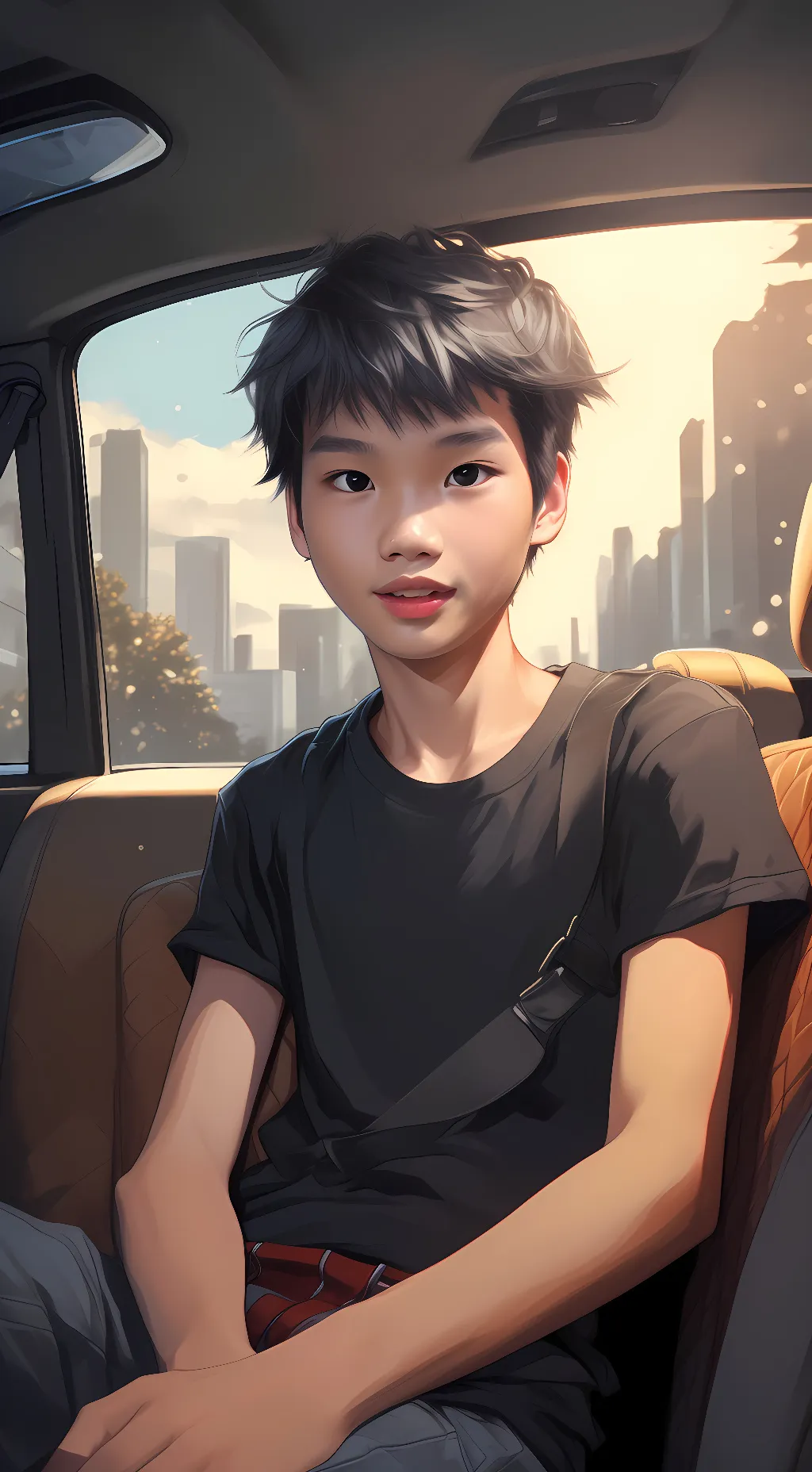 ai character: 王子文 background